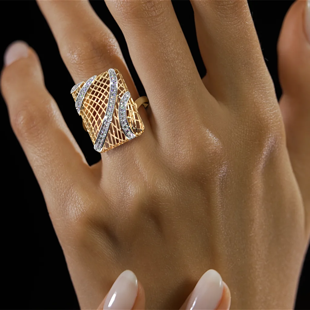 Sculpted Wave Diamond Ring BIMA - Image 2
